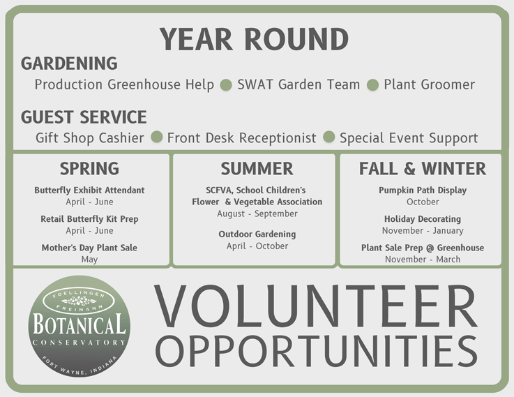 YEARROUND VOLUNTEER OPPORTUNITIESsm